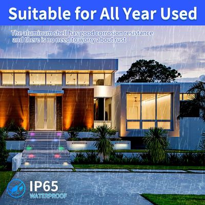 Lumières extérieures multicolores LED Mariage Noël Anniversaire Étapes avec capteur de mouvement