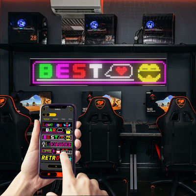 Écran LED flexible avec 16*144 pixels Panneau matrice APP contrôle / télécommande / Bluetooth