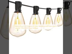 Ajoutez une touche d'élégance à votre mariage avec des lumières de patio et une tension d'entrée AC 110V/220V